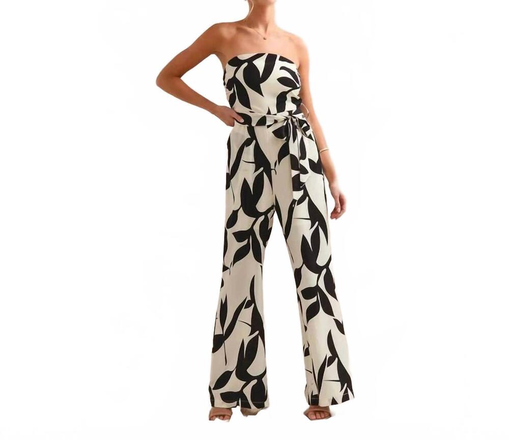 NEW SO ME strapless tube top jumpsuit in black
